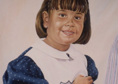 1991 retrat filla Josep oli 46 x 38 cm.