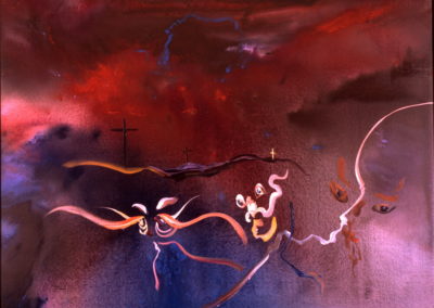 41- Recuerdos aplazados dioses olvidados T23039301 Téc. mixta 130 x 97 cm.