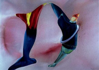 78- Mantenir-se en dança T04089601 Téc. mixta 100 x 81 cm.