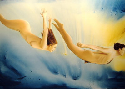 98- Amor,vincle i direcció, desig i intenció T09040601 Téc. mixta 195 x 130 cm.